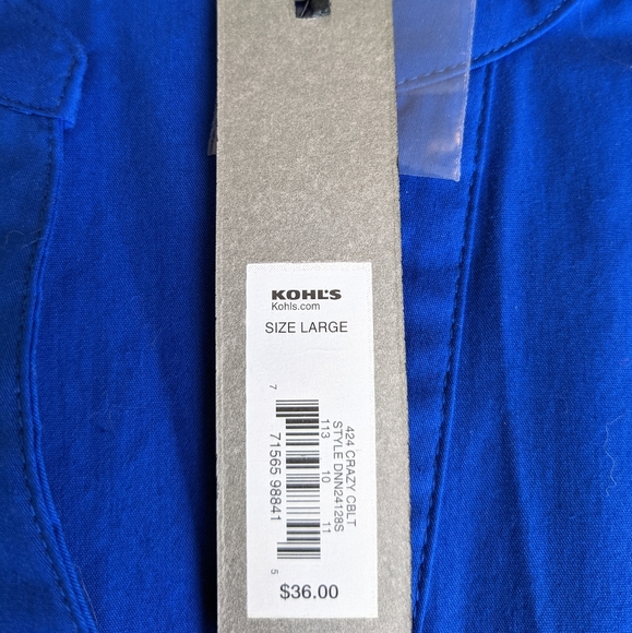 ☀️Apt 9 NWT pleated top Large blue - Picture 2 of 14
